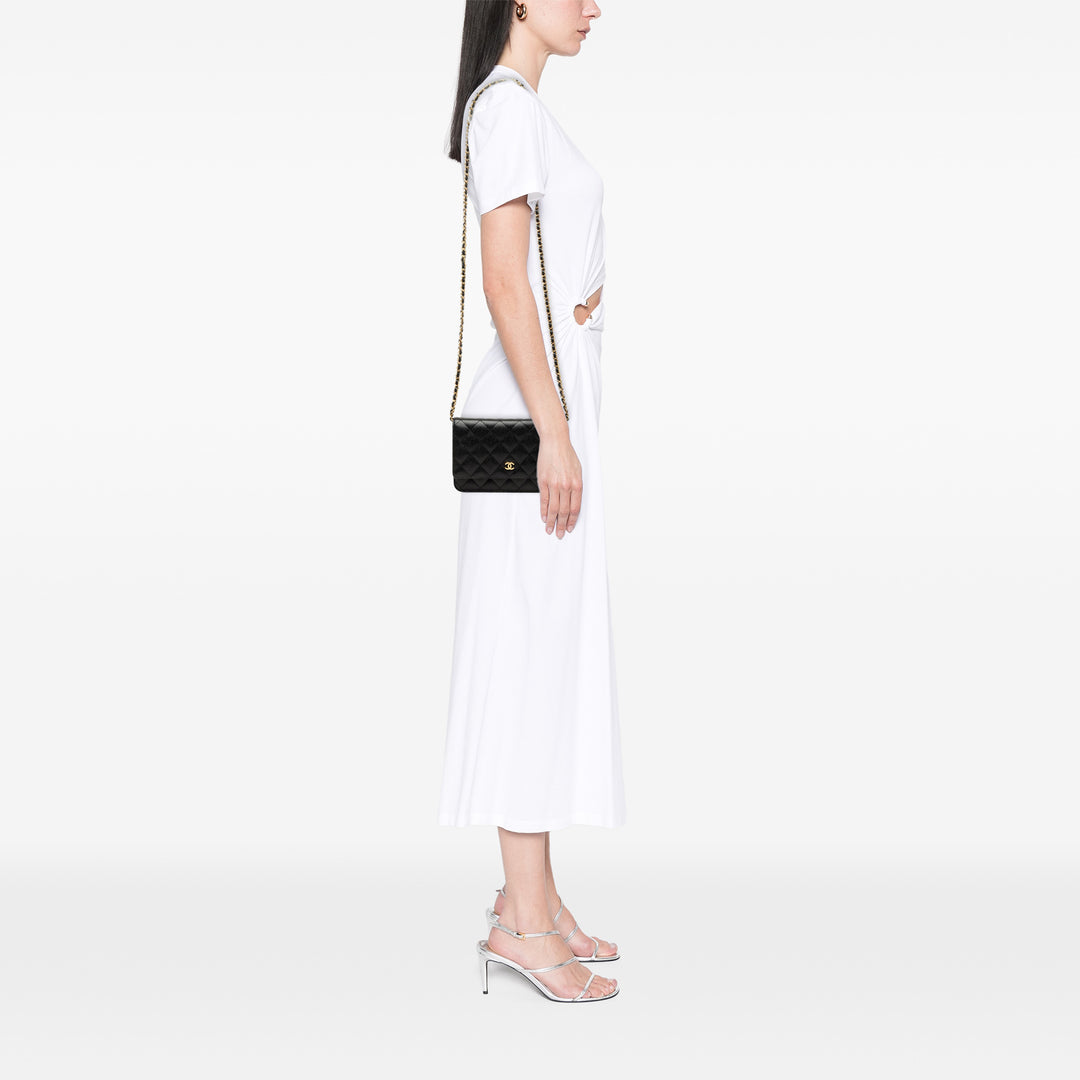 Chanel CC Matelassé Wallet on Chain Cuir caviar