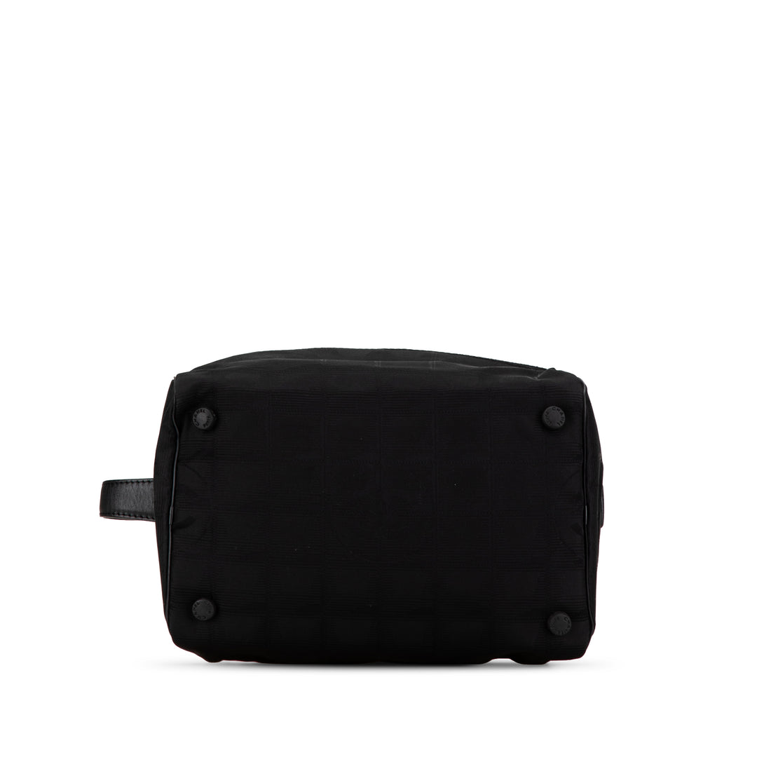 Chanel New Travel Line Nylon Vanity Bag Black - GABY PARIS