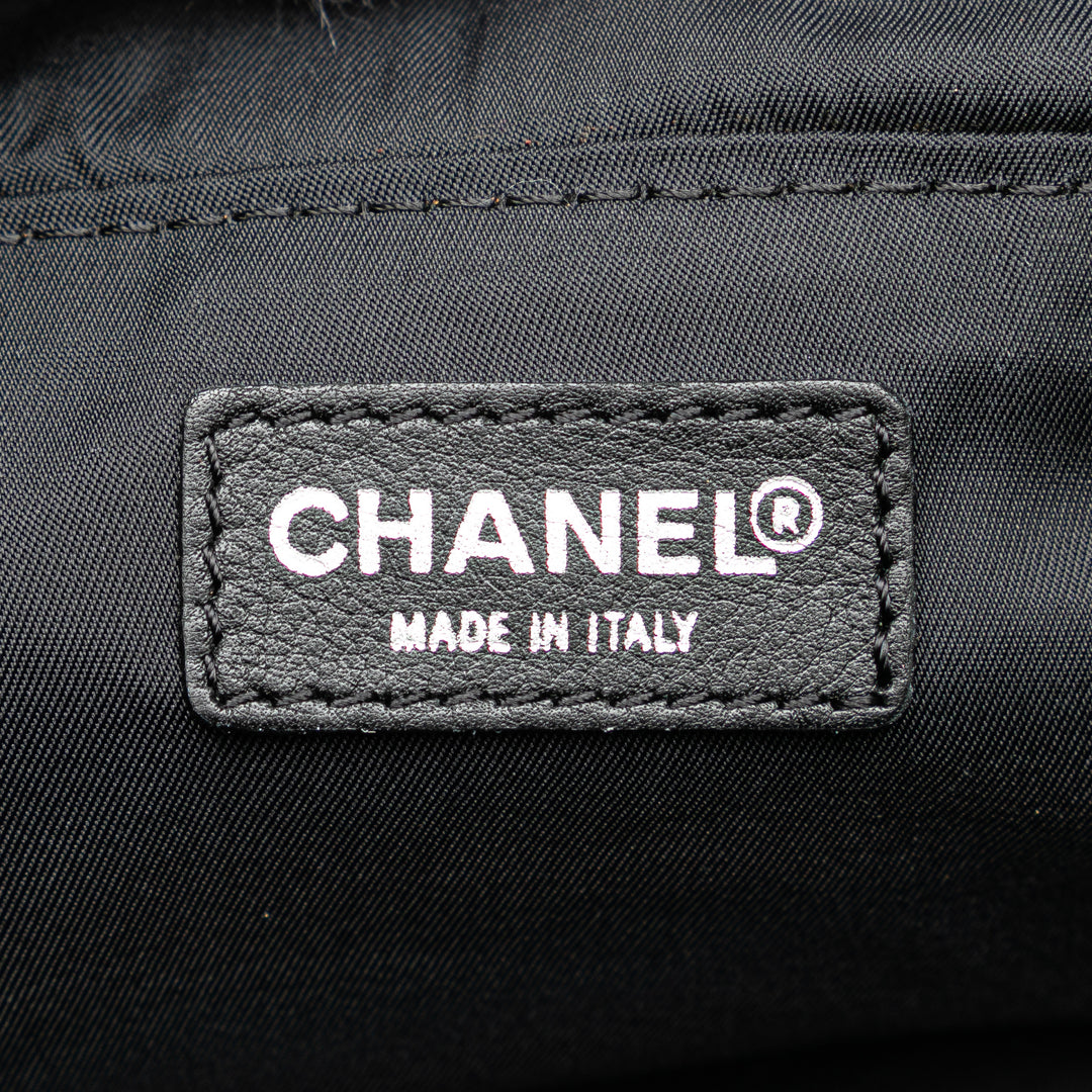 Chanel New Travel Line Nylon Vanity Bag Black - GABY PARIS