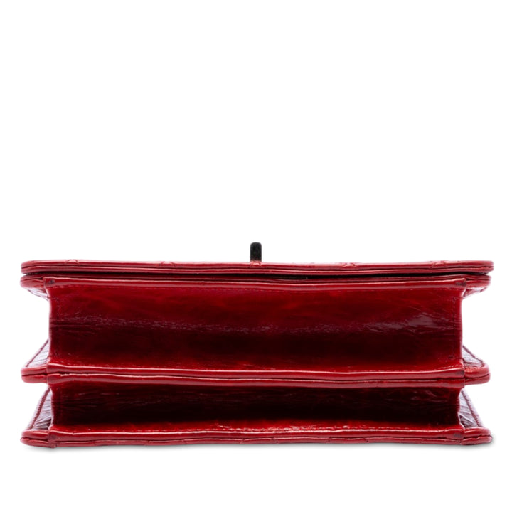 Matelassé Glacé Reissue 2.55 Rita à rabat Grand Cuir de veau Rouge