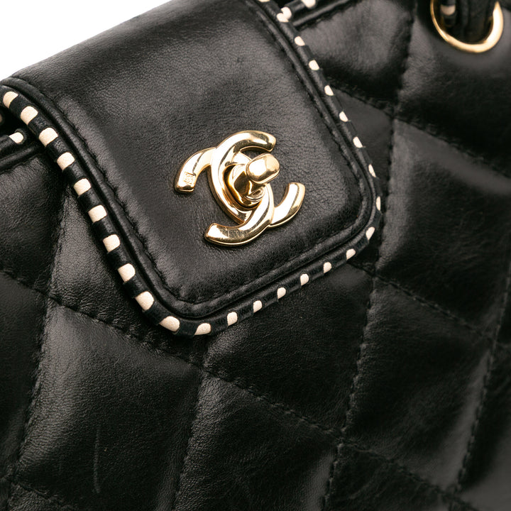 Chanel CC Quilted Cuir d’agneau Sac à main Noir