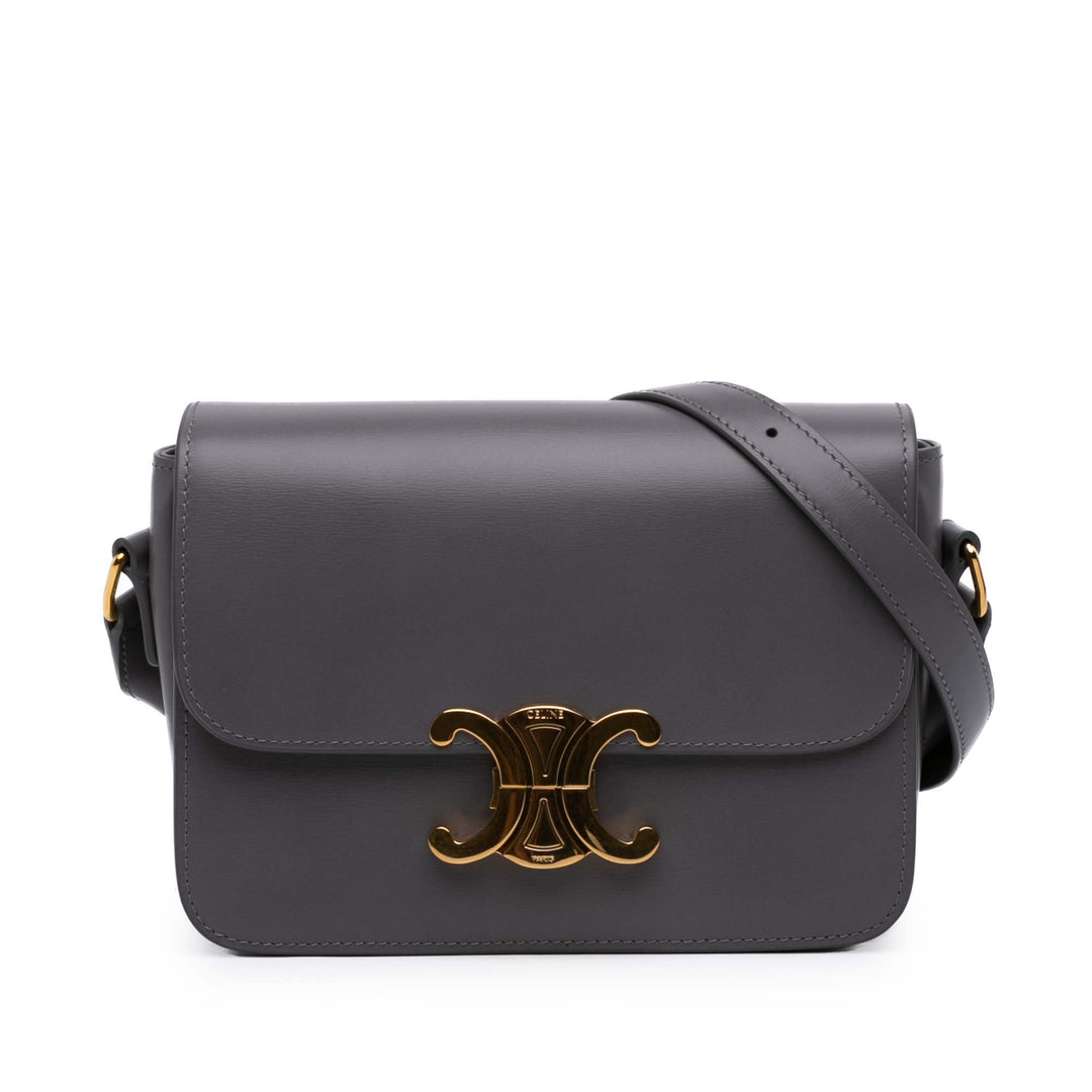 Celine Teen brillant Cuir de veau Triomphe Sac porté croisé