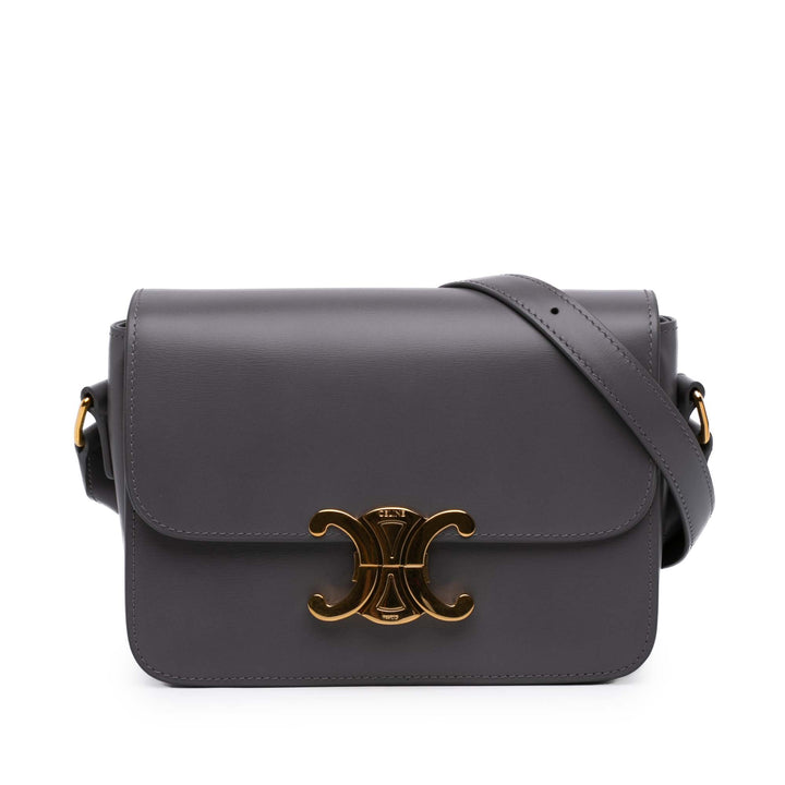 Celine Teen brillant Cuir de veau Triomphe Sac porté croisé
