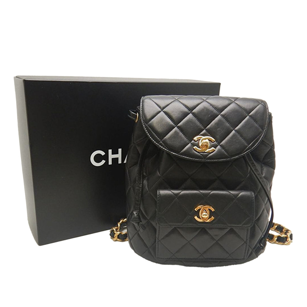 Chanel Medium Matelassé Cuir d’agneau Duma Sac à dos