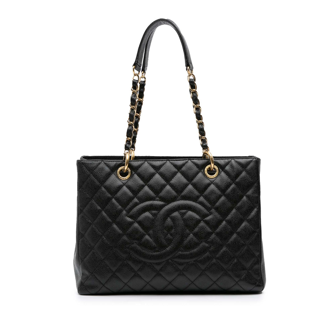 Caviar Grand Shopping Tote Black - Gaby Paris