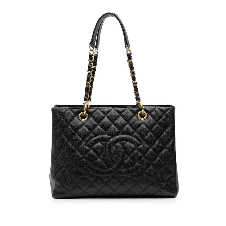 Caviar Grand Shopping Tote Black - Gaby Paris