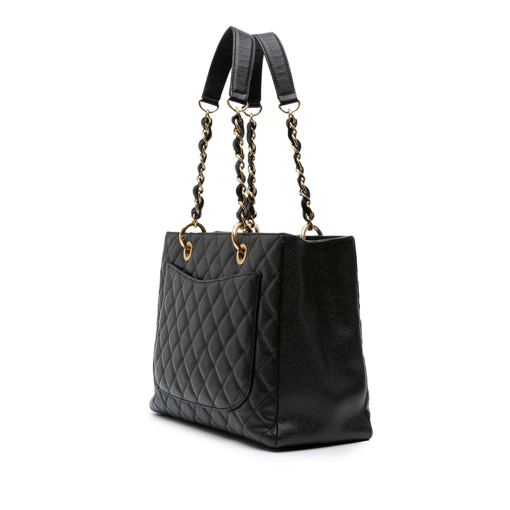 Caviar Grand Shopping Tote Black - Gaby Paris