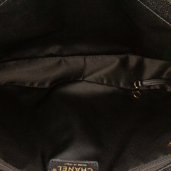 Caviar Grand Shopping Tote Black - Gaby Paris