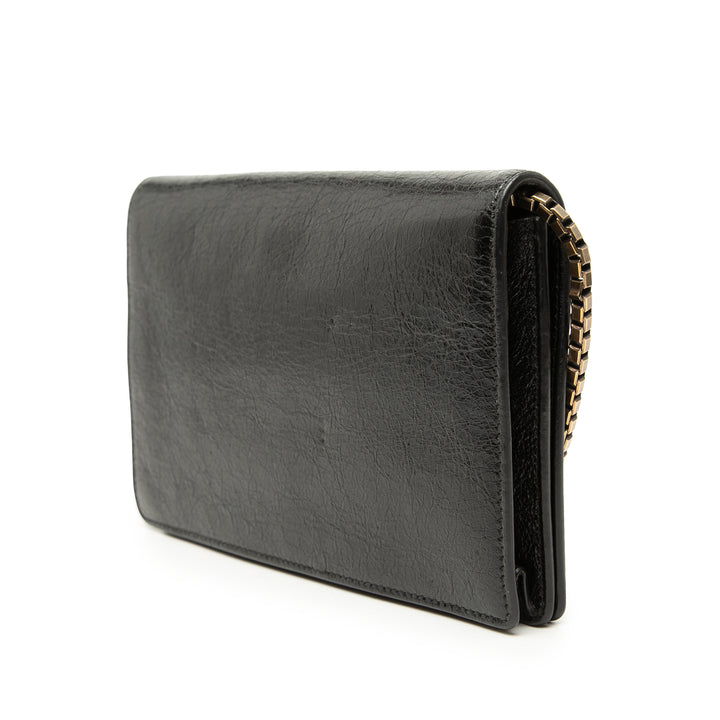 Balenciaga Cuir d’agneau Motocross Giant 12 Wallet on Chain