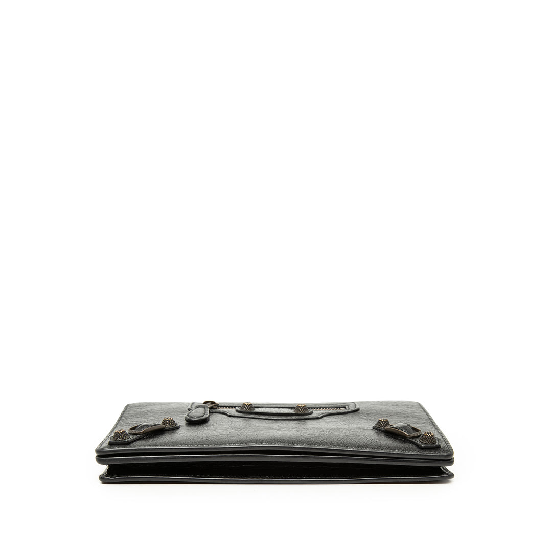 Balenciaga Cuir d’agneau Motocross Giant 12 Wallet on Chain