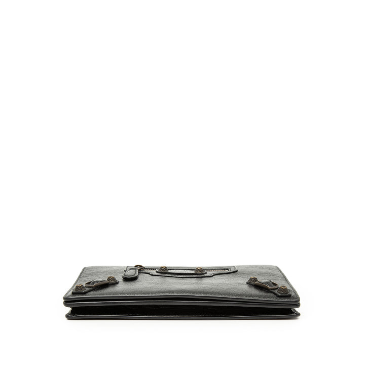 Balenciaga Cuir d’agneau Motocross Giant 12 Wallet on Chain