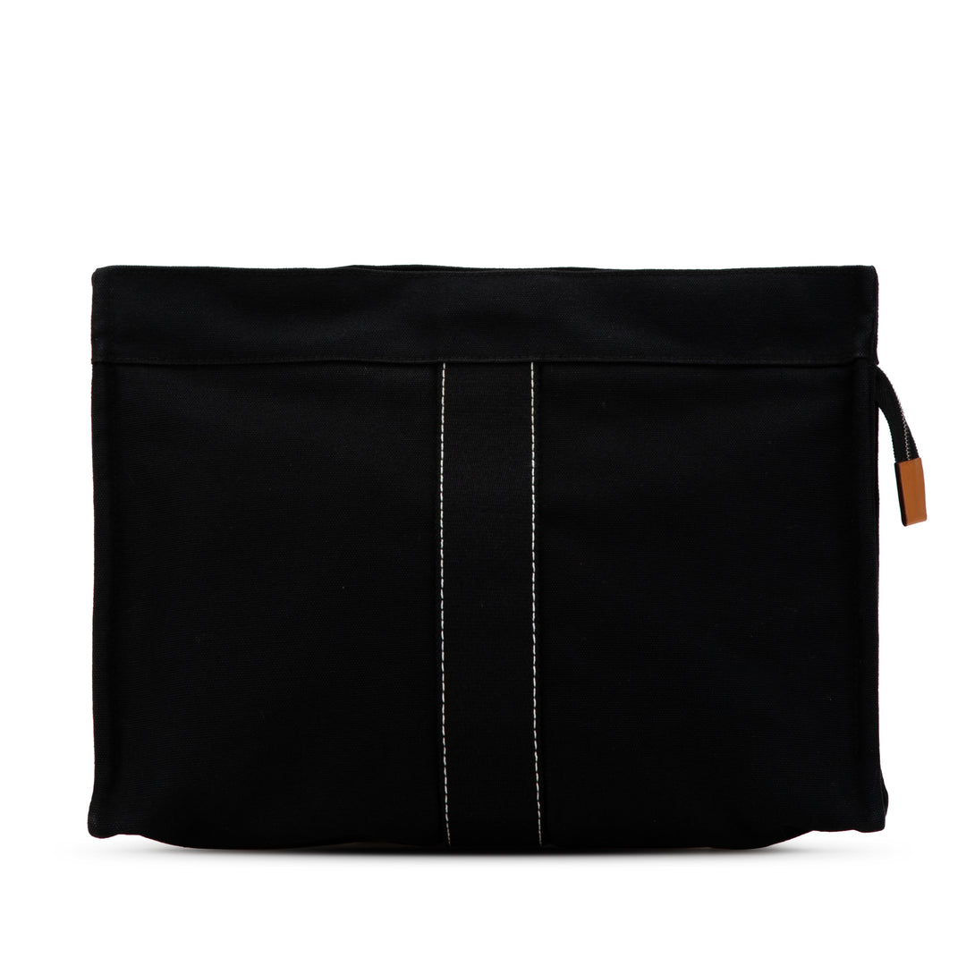 Toile Deauville Clutch Black - Gaby Paris