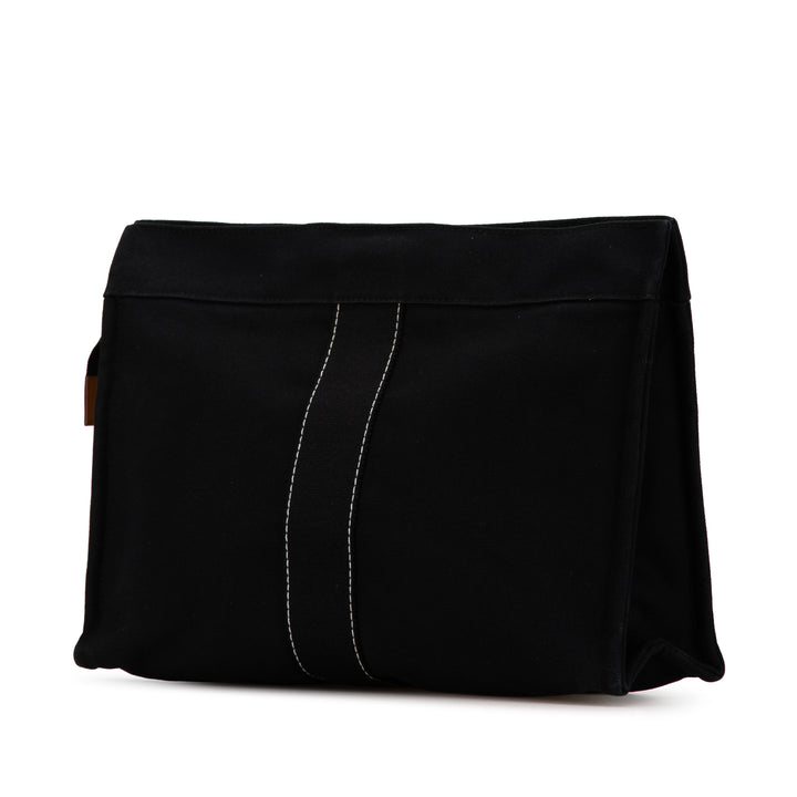 Toile Deauville Clutch Black - Gaby Paris