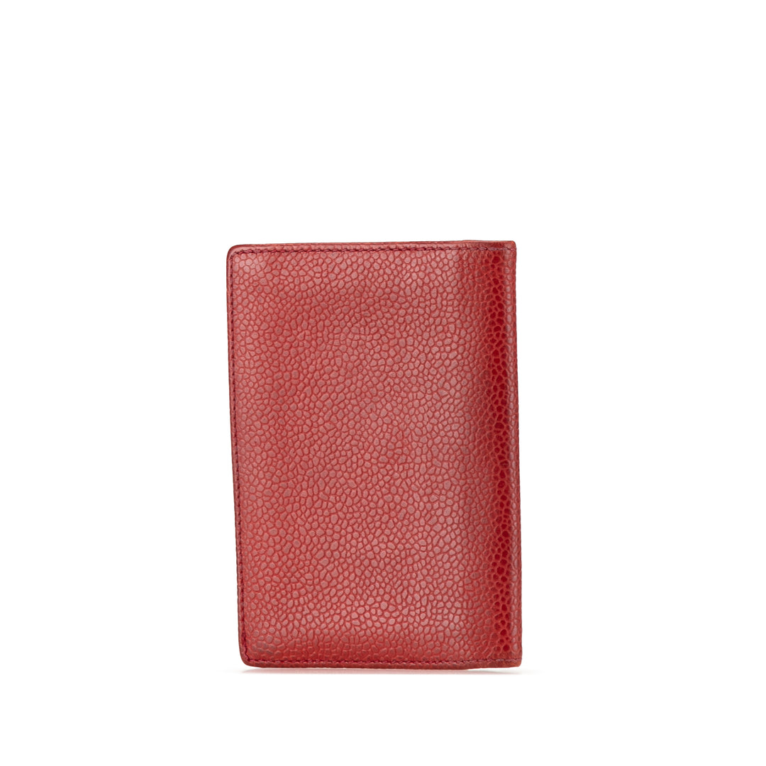 CC Caviar Bi Fold Card Holder Red - Gaby Paris