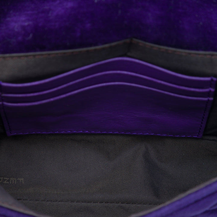 Fendi Mini Zucca embossé Velours Baguette Sac
