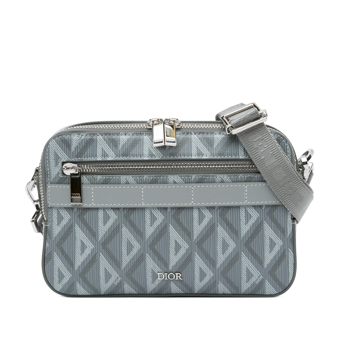 Dior CD Diamond Safari Bag with Strap Gray - GABY PARIS