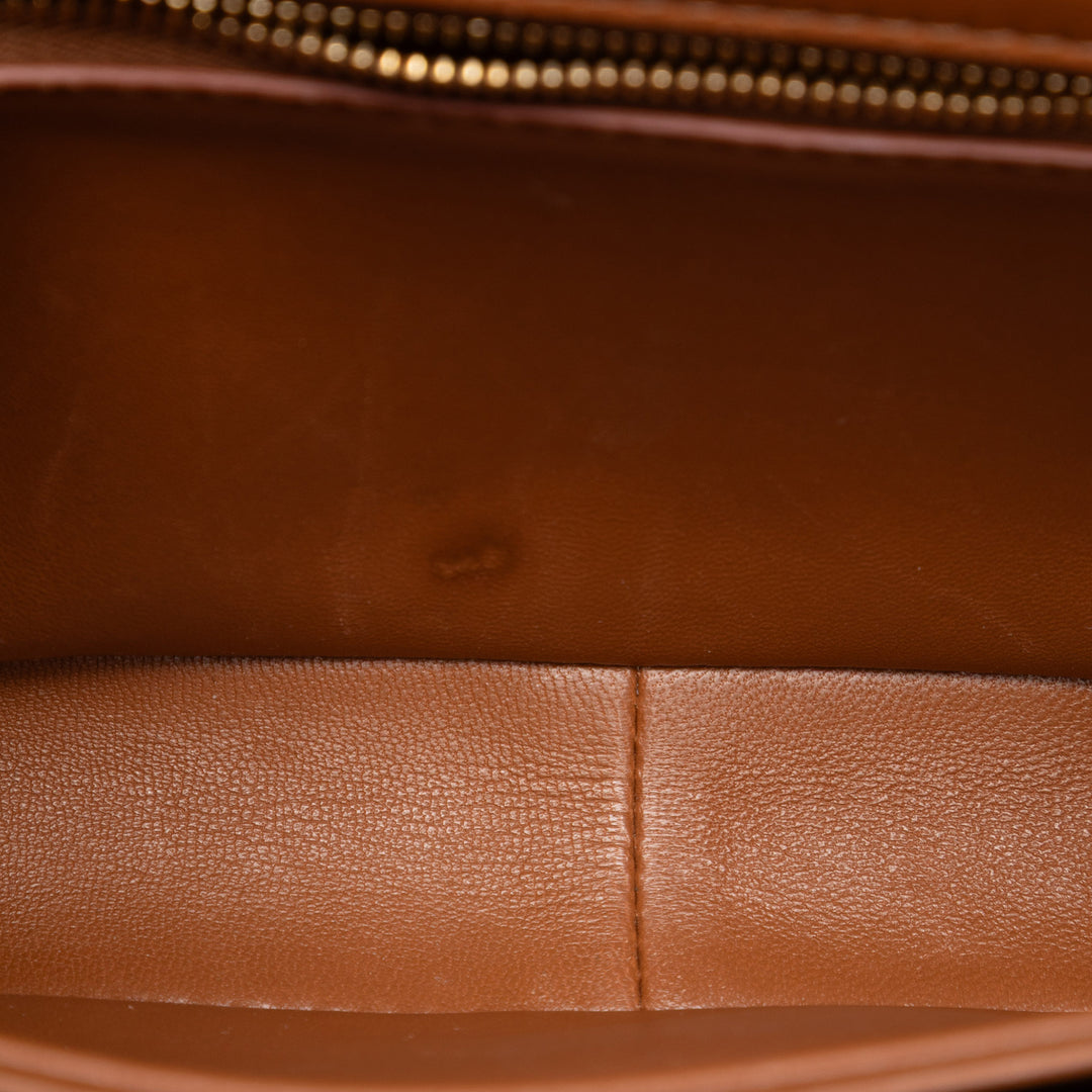 Celine Teen Toile et Cuir de veau Triomphe Sac porté croisé