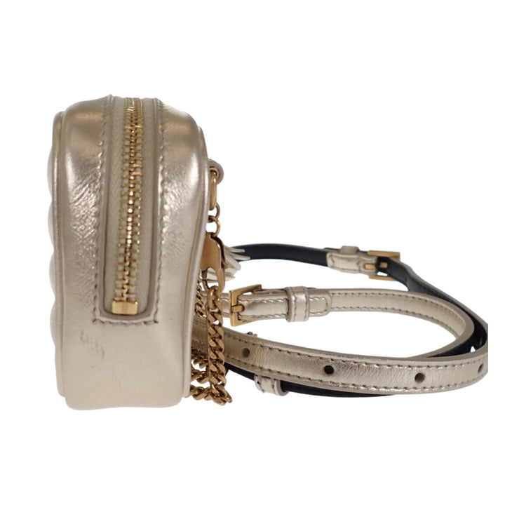 Saint Laurent Métallisé Matelasse Lou Sac caméra Baby Cuir de veau Doré