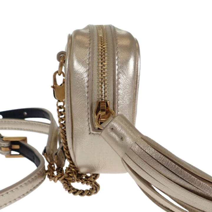 Saint Laurent Métallisé Matelasse Lou Sac caméra Baby Cuir de veau Doré
