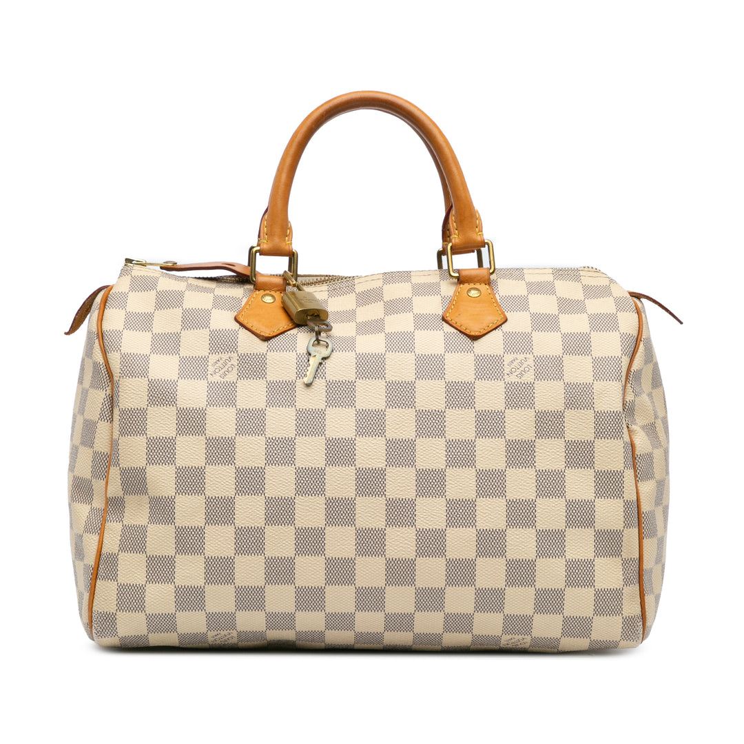 Damier Azur Speedy 30 White - Gaby Paris