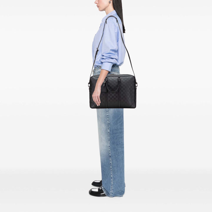Damier Infini Porte-Documents Voyage Black - Gaby Paris