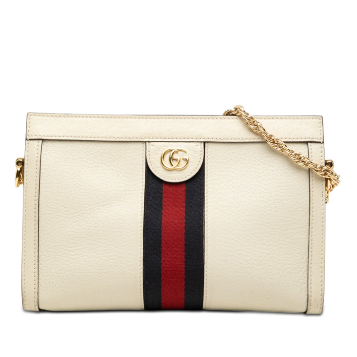 Gucci Small Cuir de veau Web Ophidia Chain Sac porté croisé