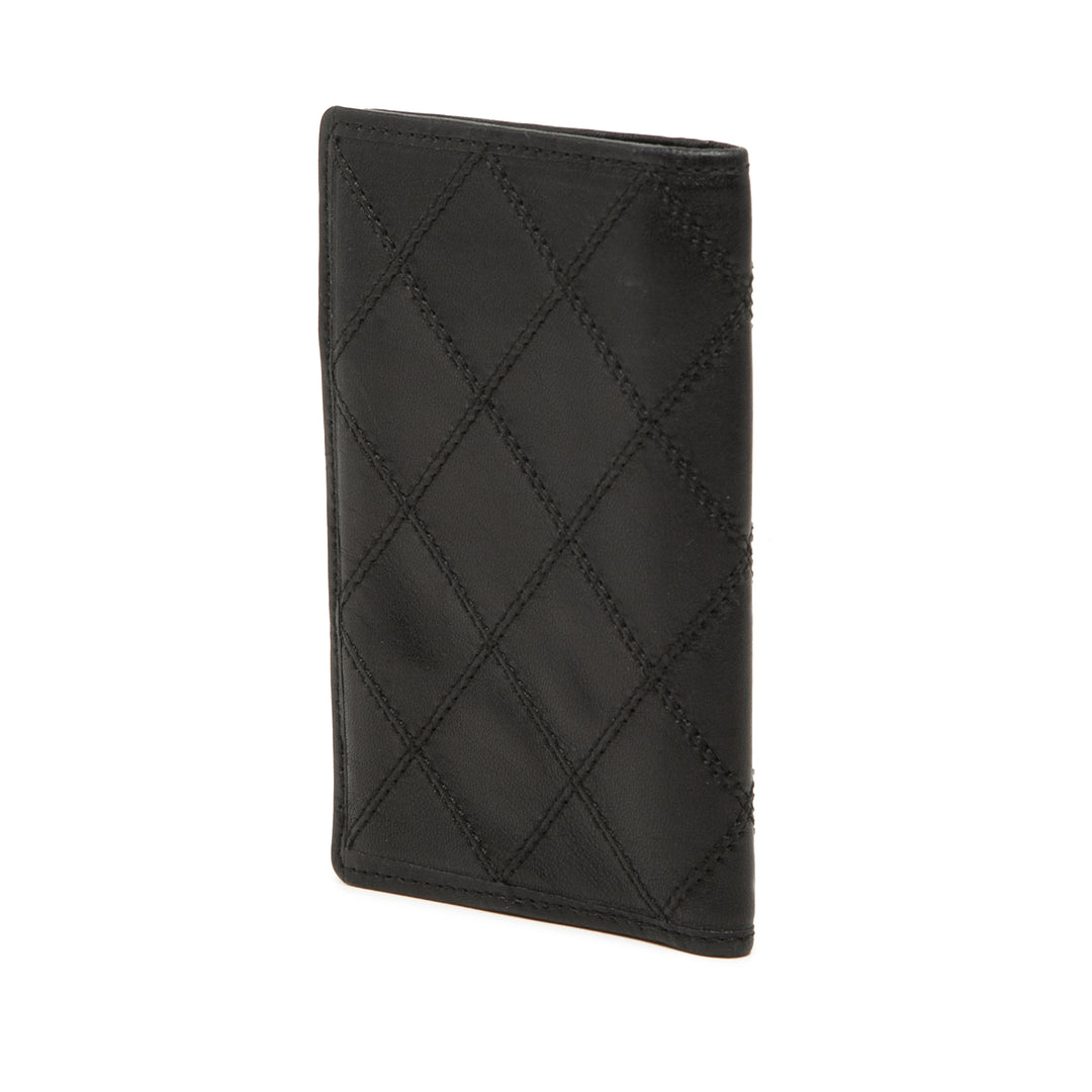 Chanel Matelassé Cuir d’agneau Double Stitch Bifold Card Holder