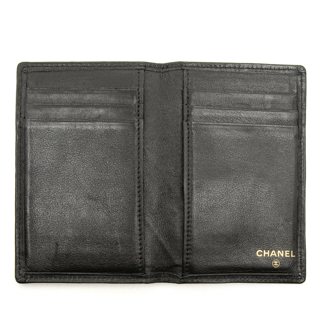 Chanel Matelassé Cuir d’agneau Double Stitch Bifold Card Holder