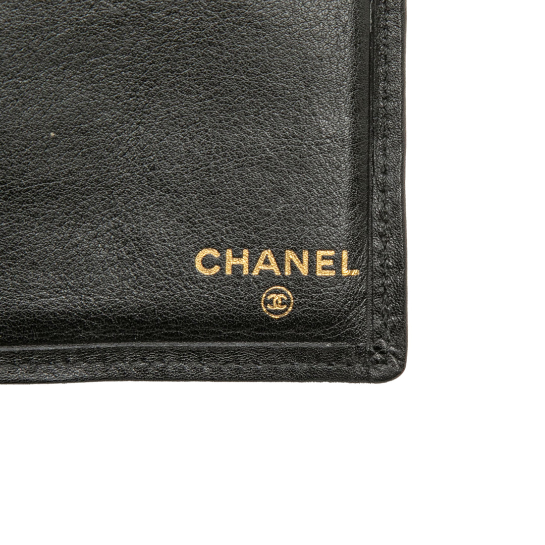 Chanel Matelassé Cuir d’agneau Double Stitch Bifold Card Holder