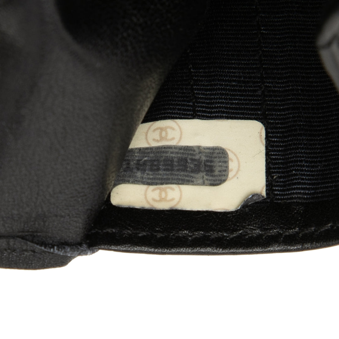 Chanel Matelassé Cuir d’agneau Double Stitch Bifold Card Holder