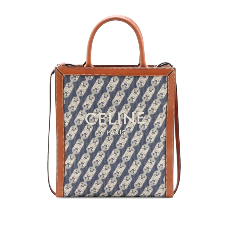 Celine Small Triomphe Toile Maillon Cabas vertical