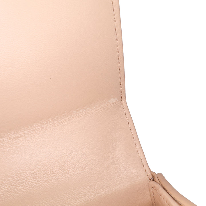 Shiny Calfskin Triomphe Chain Box Shoulder Bag Brown - Gaby Paris