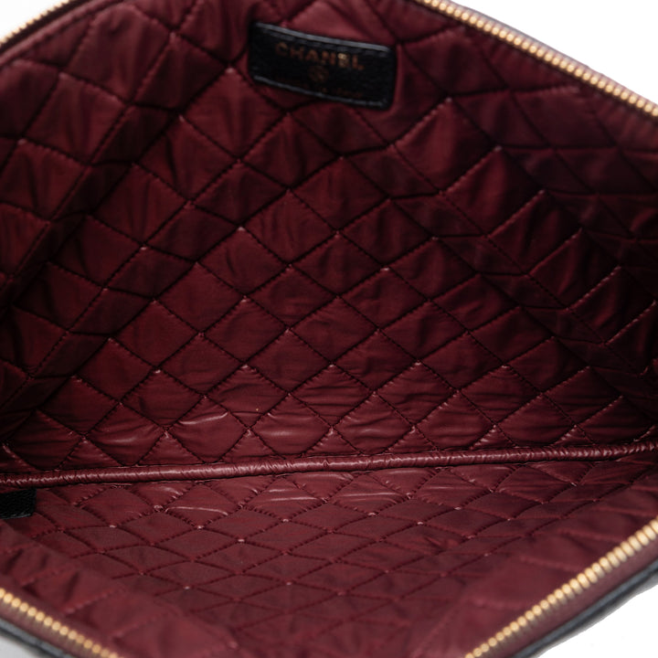 Chanel Large Matelassé Caviar O Étui Pochette