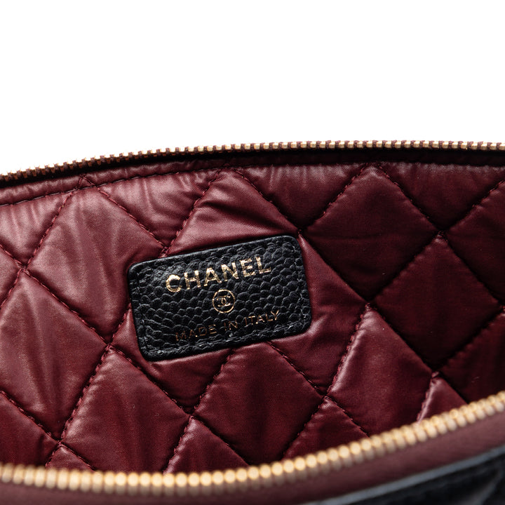 Chanel Large Matelassé Caviar O Étui Pochette
