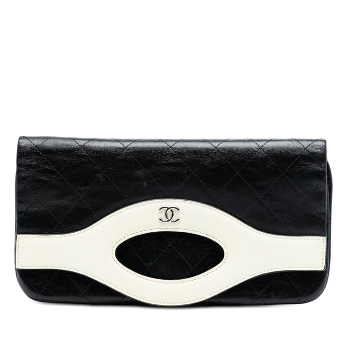 Chanel Small Bicolor vieilli Cuir de veau 31 Pochette