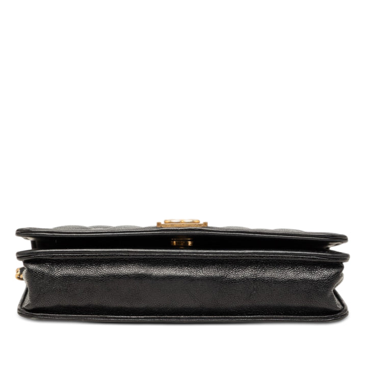 Chanel Matelassé Caviar Boy Wallet on Chain