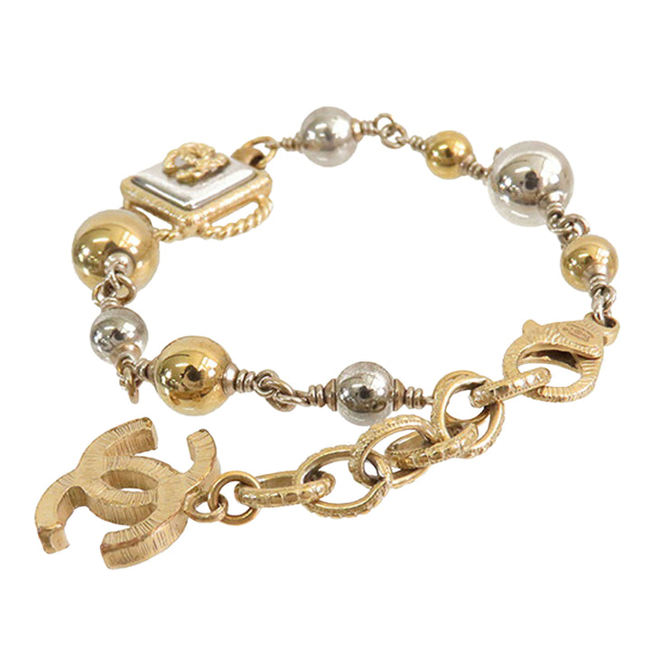 Chanel CC et Palladium plaqué Station Bracelet