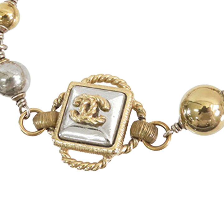 Chanel CC et Palladium plaqué Station Bracelet