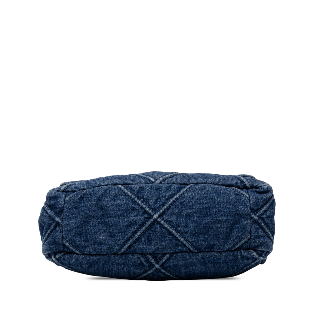Chanel Sac à main 19 à rabat Jean Moyen Bleu – vue 3 – GABY PARIS
