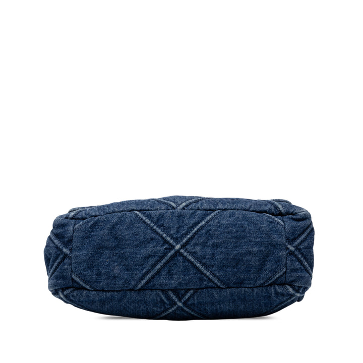 Chanel Sac à main 19 à rabat Jean Moyen Bleu – vue 3 – GABY PARIS