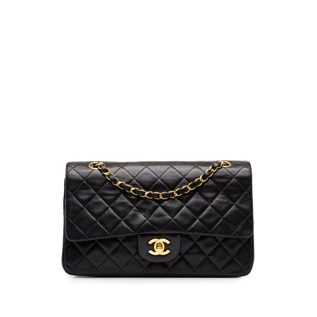Chanel Classic Double rabat Moyen Cuir d'agneau Noir – vue principale – GABY PARIS