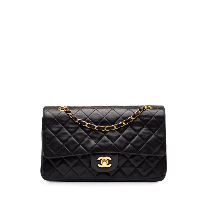 Chanel Classic Double rabat Moyen Cuir d'agneau Noir – vue principale – GABY PARIS