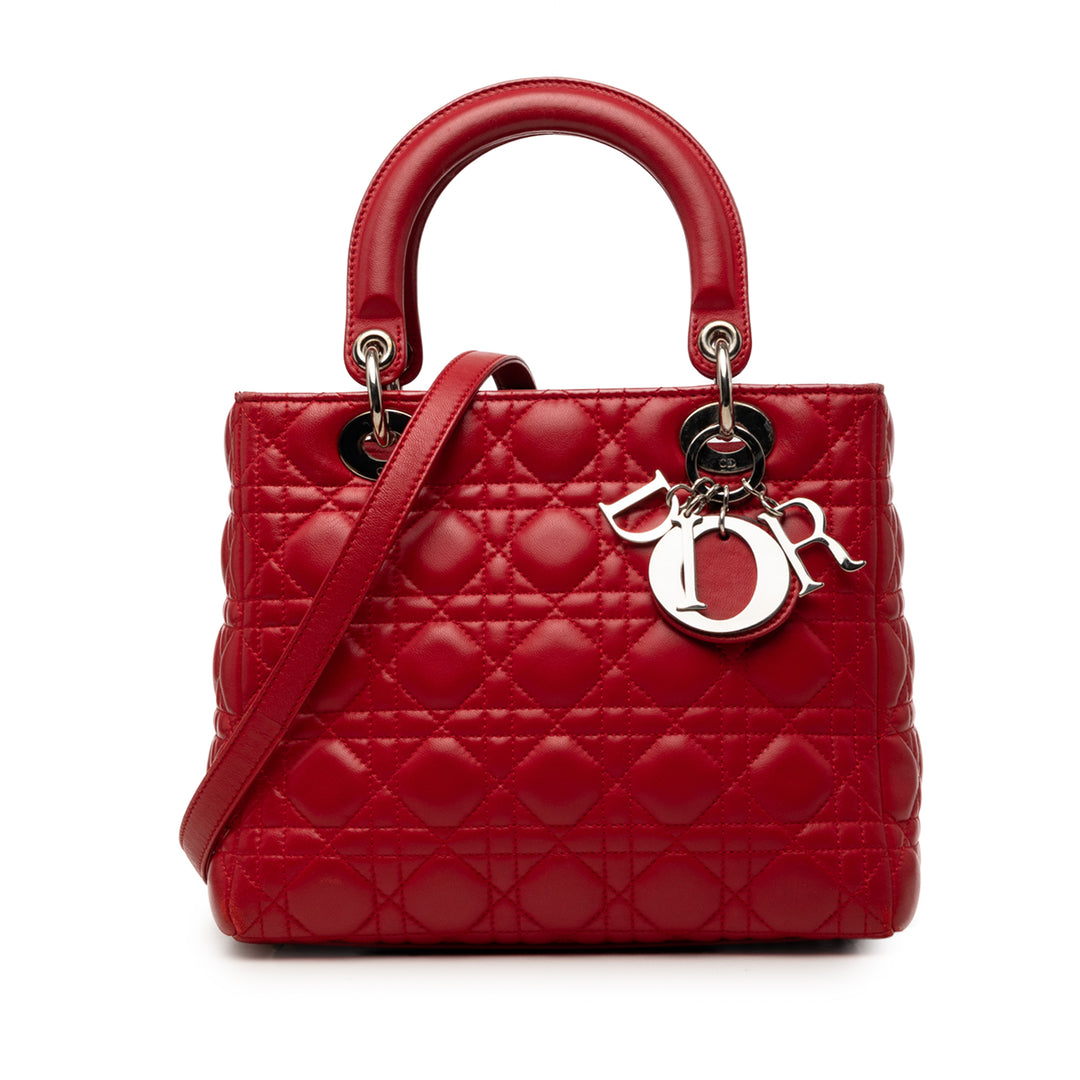 Dior Medium Cuir d’agneau Cannage Lady Dior