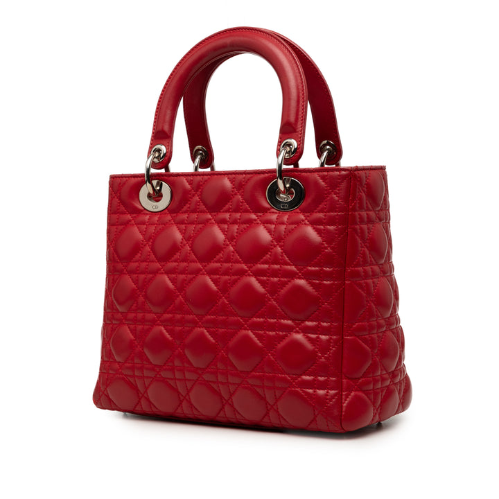 Dior Medium Cuir d’agneau Cannage Lady Dior