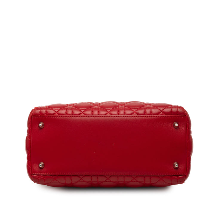 Dior Medium Cuir d’agneau Cannage Lady Dior