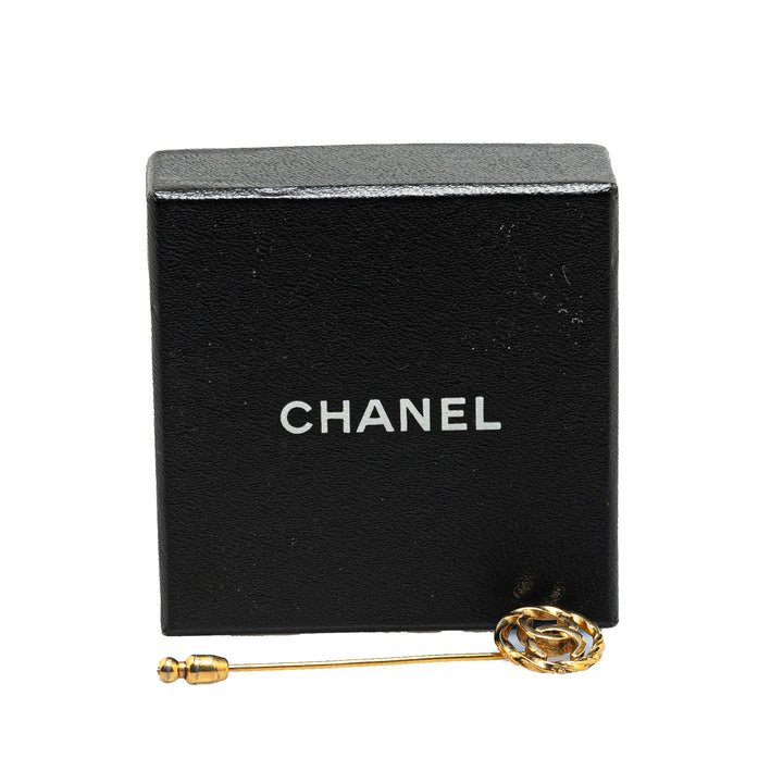 Chanel Gold Plated CC Brooch Pin Gold - GABY PARIS