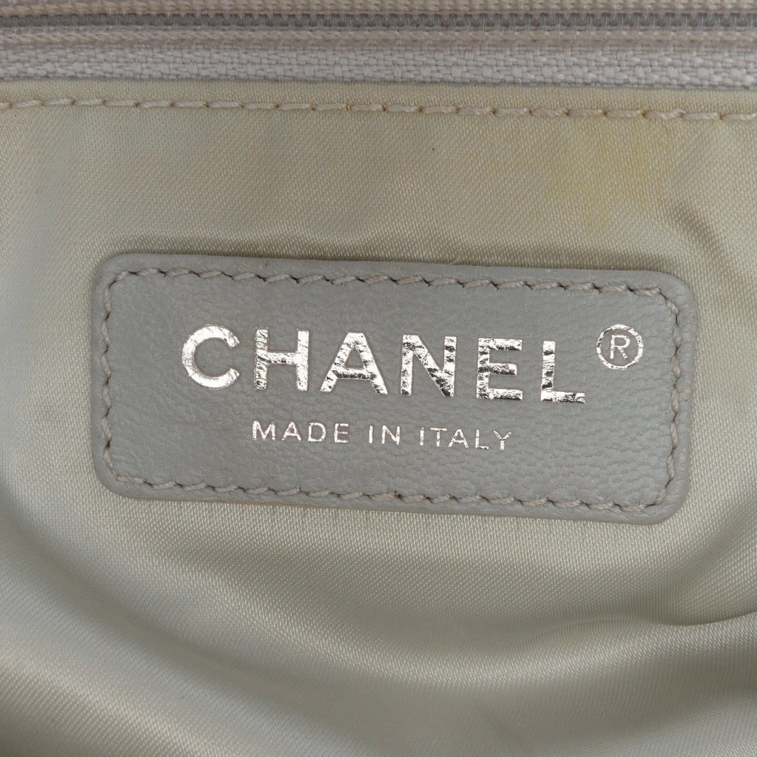 Chanel Medium Quilted Lurex Ground Control Pluto Glitter Flap Argenté