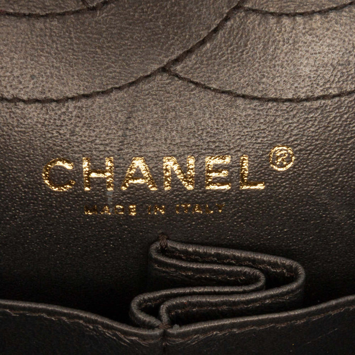 Chanel Reissue 2.55 Quilted Métallisé Cuir d’agneau Double rabat 226 Gris