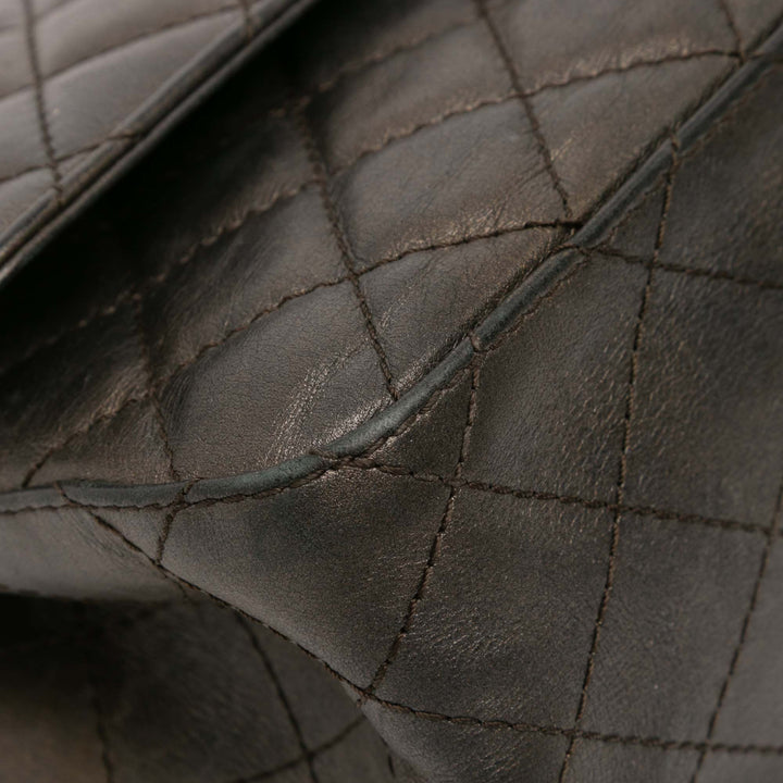 Chanel Reissue 2.55 Quilted Métallisé Cuir d’agneau Double rabat 226 Gris
