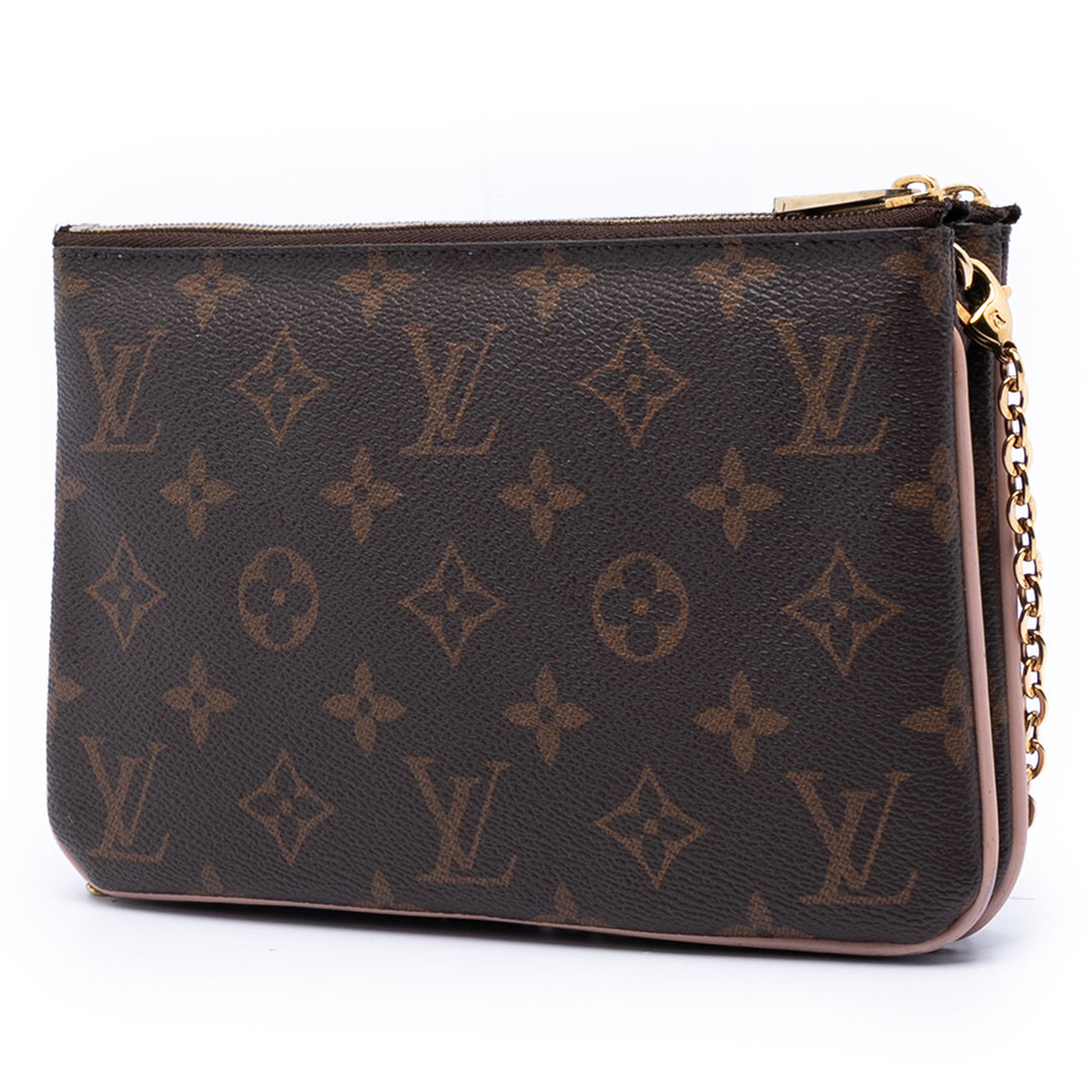 Louis Vuitton Monogram Blooming Flowers Double Zip Pochette